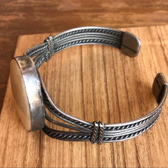 Vintage Stone Cuff Bracelet - Picture 6 of 10